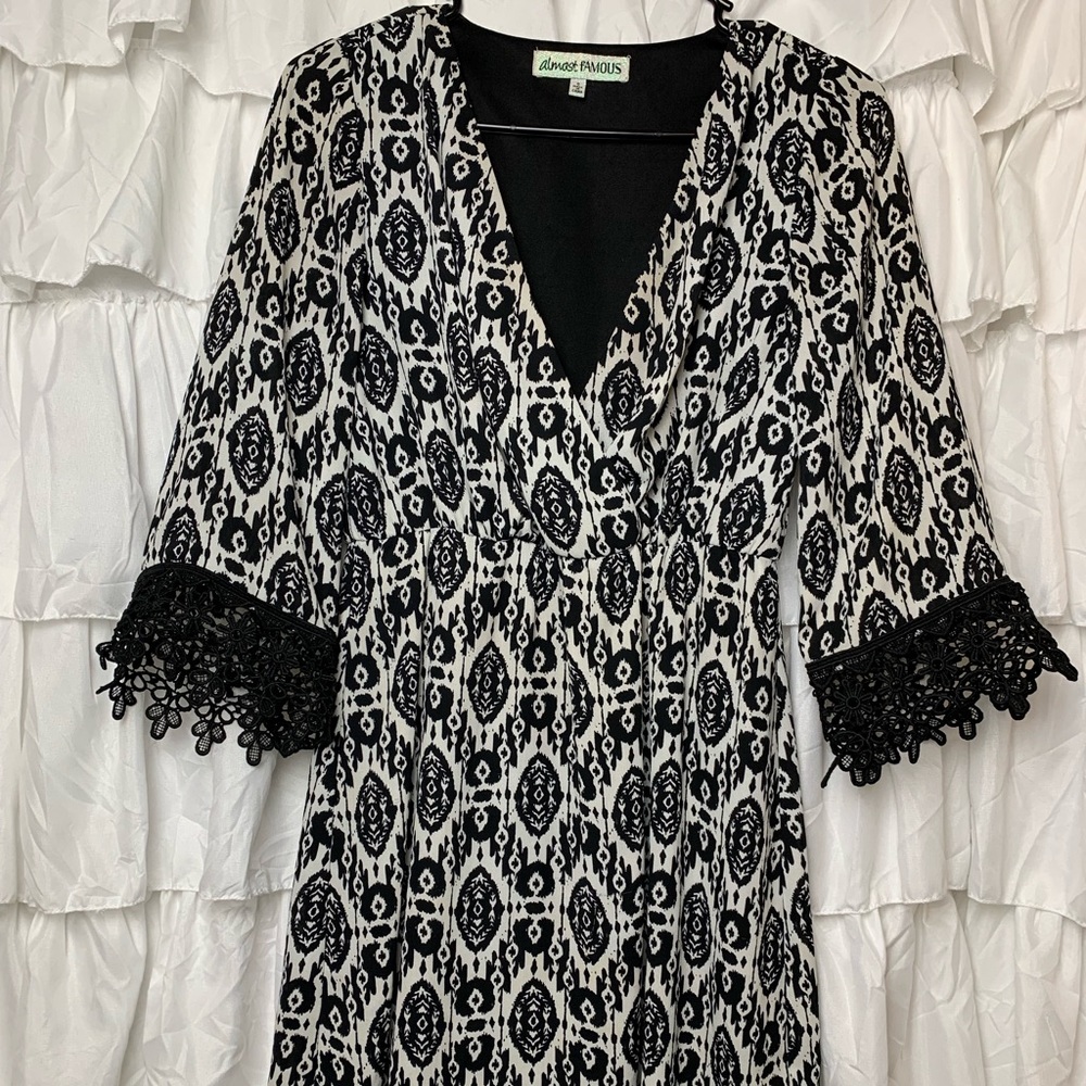 Black & White Patterned Dress